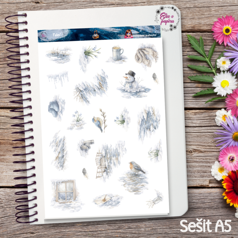 Tání | Samolepky do diáře