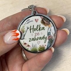 Holka ze zahrady | Stylová klíčenka