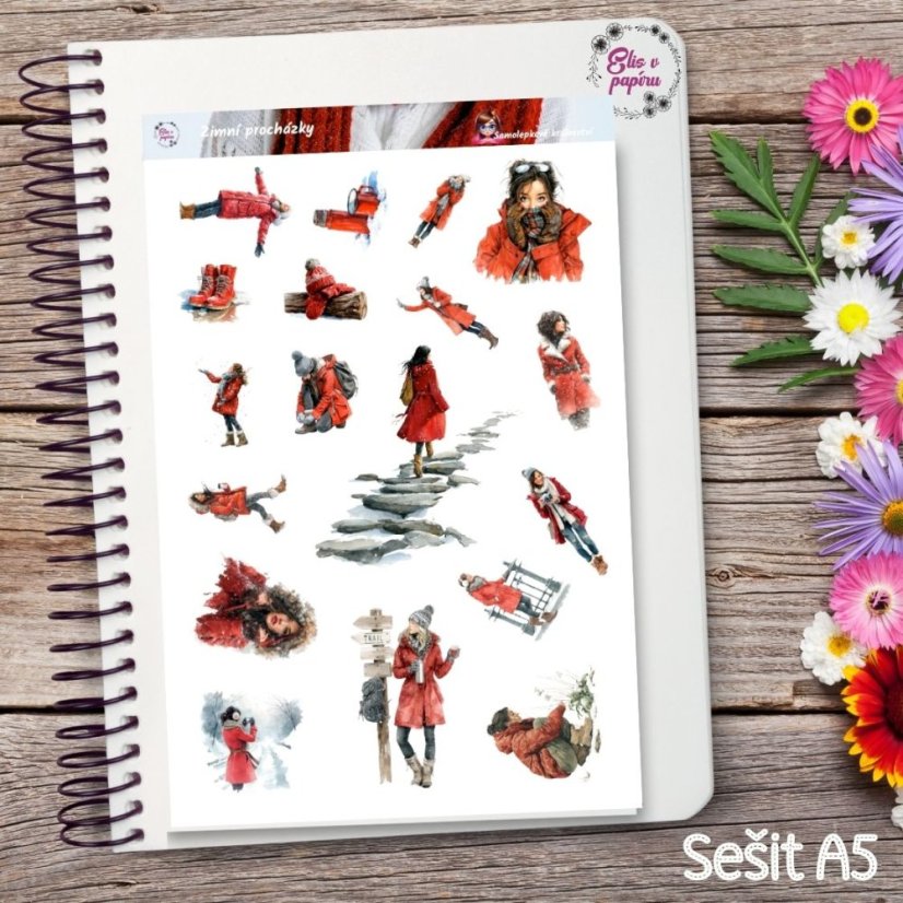 Zimní procházky | Samolepky do diáře