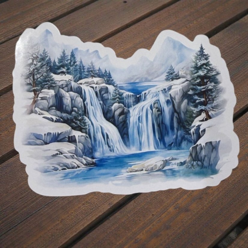 Vodopád uprostřed zimy | Samolepky do diáře