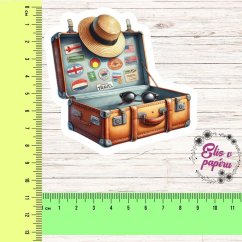 Kufr | Maxi kusová samolepka pro diář i scrapbook