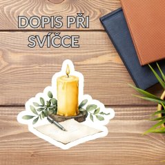 Dopis při svíčce | Maxi kusová samolepka pro diář i scrapbook
