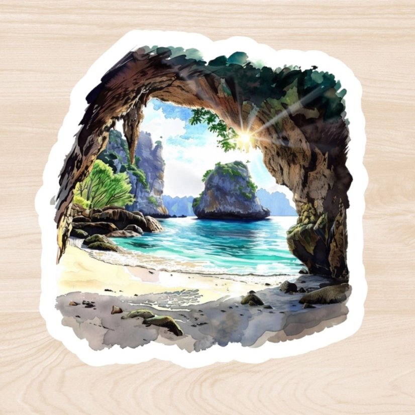 Jeskyně plná léta | Samolepka do diáře