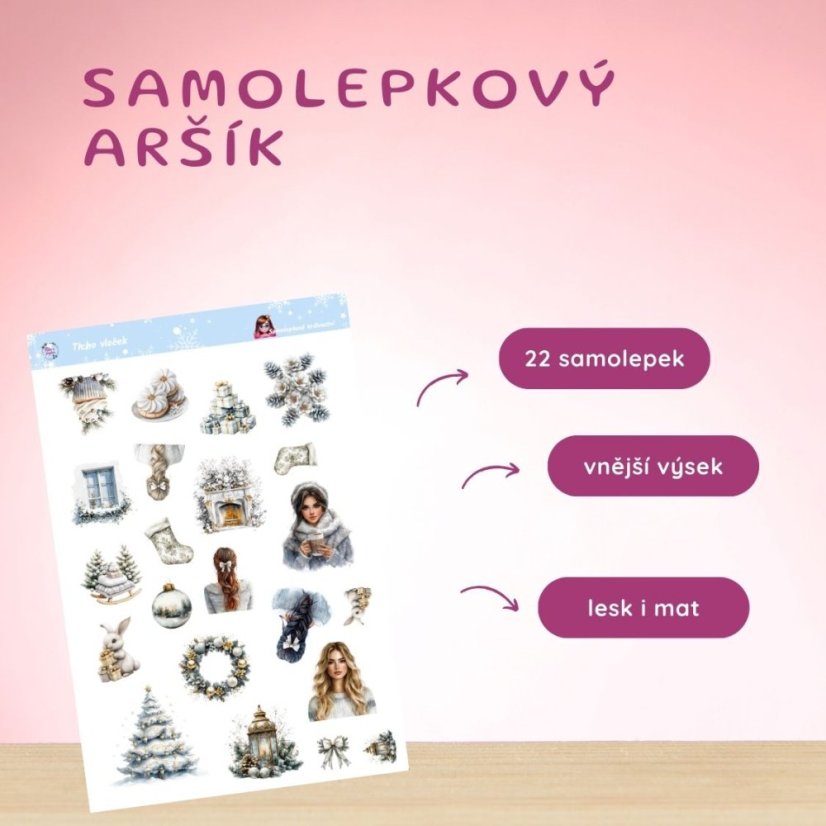 Ticho vloček | Samolepky do diáře