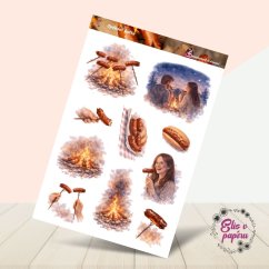 Opékání buřtů | Samolepky do diáře