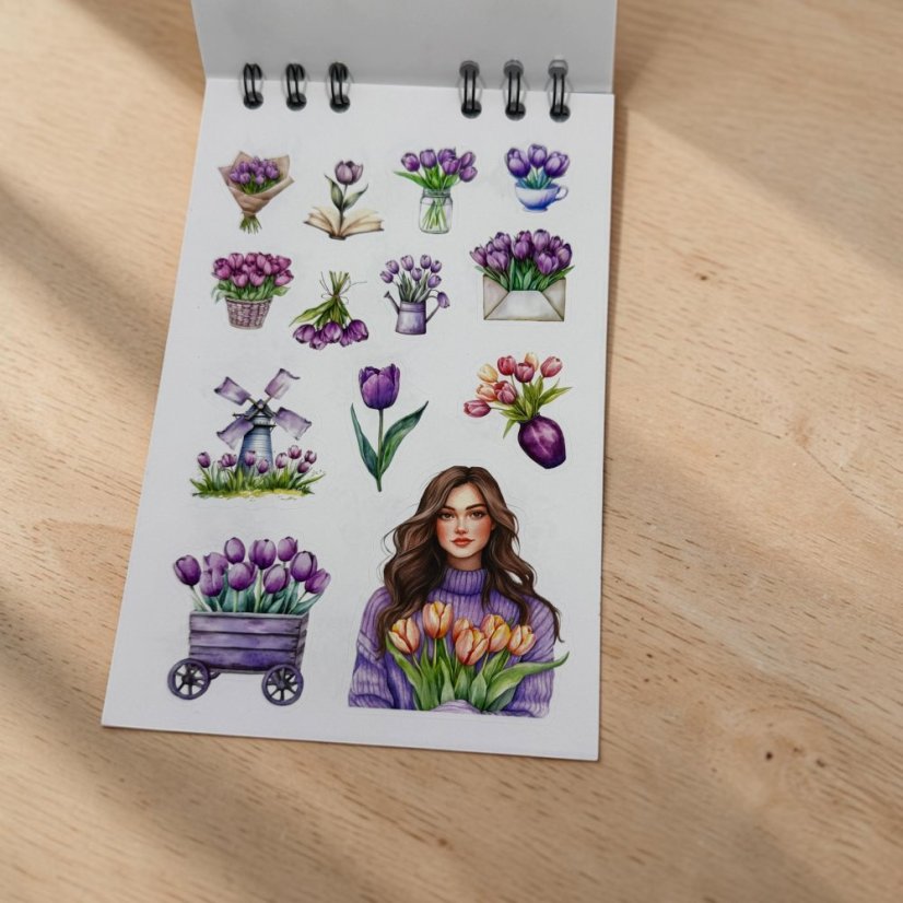 Samolepková knížka: Květiny