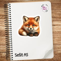 Roztomilá samolepka s motivem lišky, která vnese do tvého plánování špetku divoké přírody.
