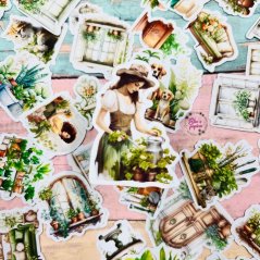 Samolepky plné pokojích rostlin od Elis v papíru Samolepky plné pokojích rostlin od Elis v papíru