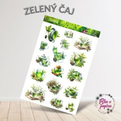 Zelený čaj | Samolepky do diáře