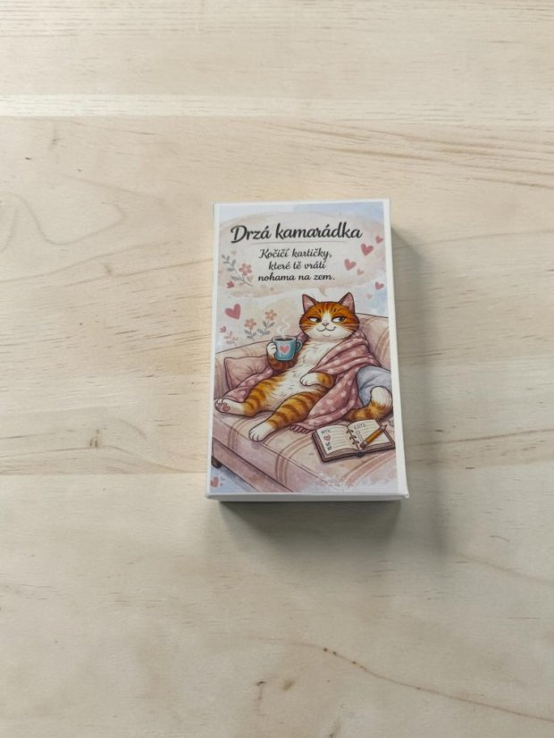 Drzá kamarádka | kočičí motivační kartičky