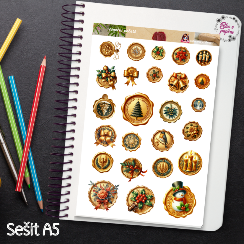 Vánoční pečetě | Samolepky do diáře