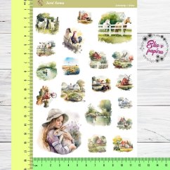 Samolepkový aršík s jarní farmou plnou zvířat a rostlin. Samolepky do diáře i pro děti , které vás potěší Samolepkový aršík s jarní farmou plnou zvířat a rostlin. Samolepky do diáře i pro děti , které vás potěší