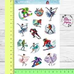 Zimní sporty | Samolepky do diáře