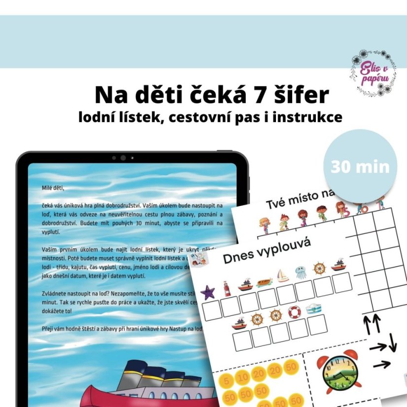 Dětská úniková hra od Elis v papíru