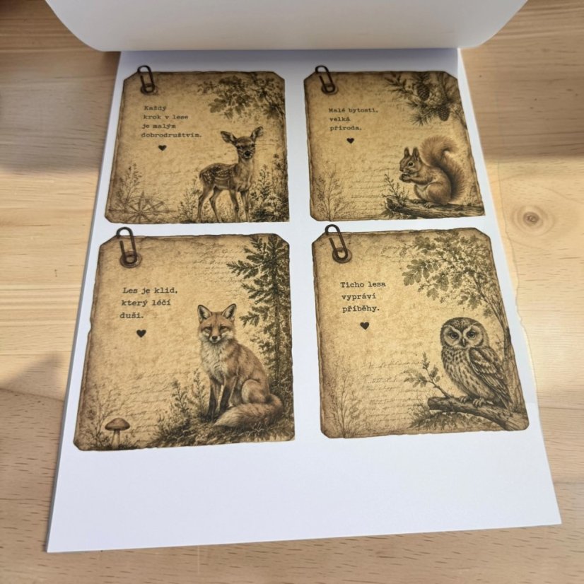 Lesní zvířátka | Sada na journaling a scrapbook
