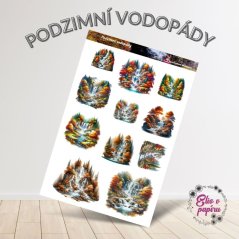 Podzimní vodopády | Samolepky do diáře