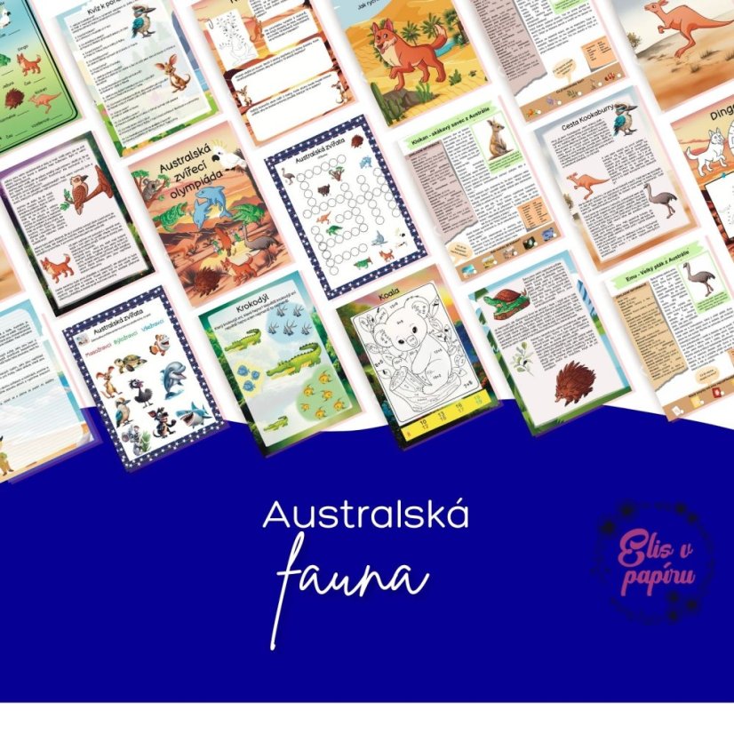 Cesta kolem světa do Austrálie - komplexní materiál plný pracovních listů, receptů, informací a nechybí i venkovní stezka