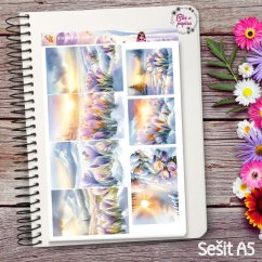 Krokusy na sněhu | Samolepky do diáře - obrázkové boxy