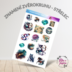 Znamení zvěrokruhu – Střelec | Samolepky do diáře