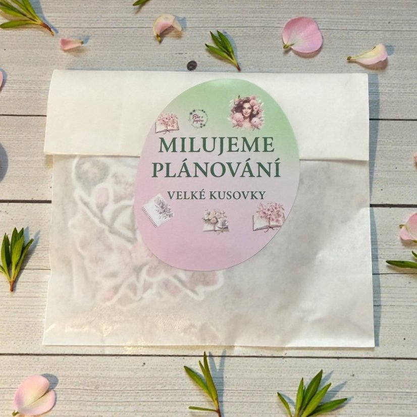 Milujeme plánování | Velké kusové samolepky do diáře i pro scrapbook