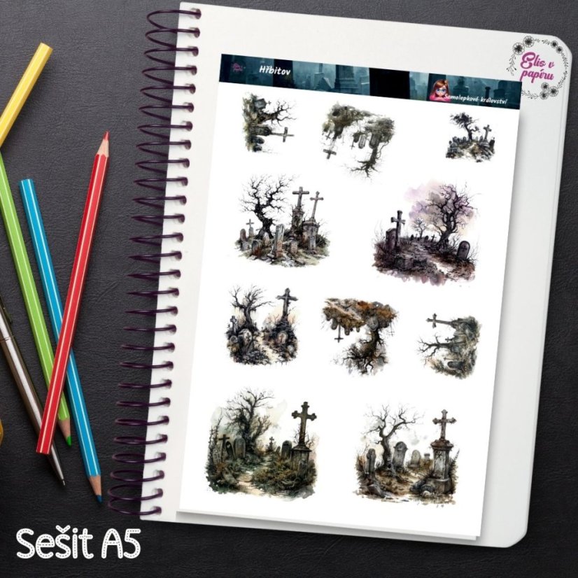 Hřbitov  | Samolepky do diáře