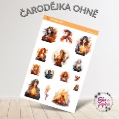 Samolepky do diáře od Elis v papíru s motivem čarodějek