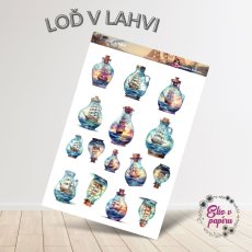 Loď v lahvi | Samolepky do diáře