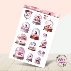 Romantika ve sněžítku | Samolepky do diáře