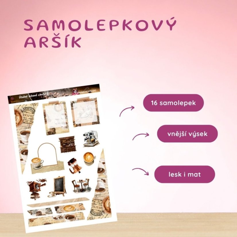 Útulné kávové chvíle 2 | Samolepky do diáře
