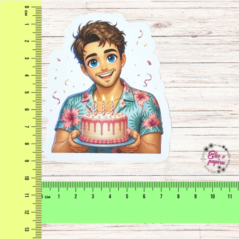 Tom s dortem | Maxi kusová samolepka pro diář i scrapbook