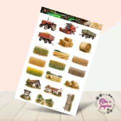 Traktory a sklizeň | Samolepky do diáře
