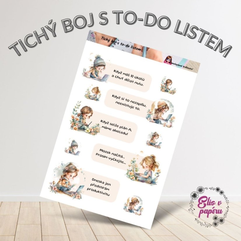 Tichý boj s to-do listem | Samolepky do diáře