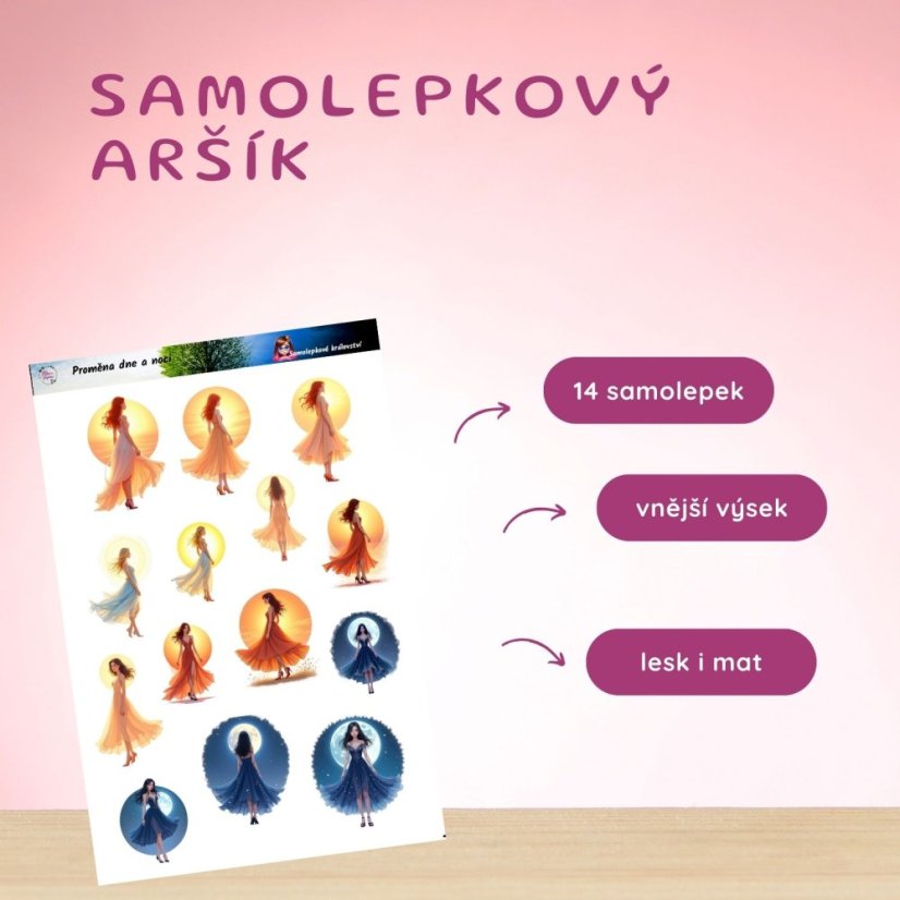 Proměna dne a noci | Samolepky do diáře