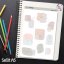 Kresbičky, samolepky do diáře, bujo, plánování, journaling, scrapbooking, deník, diářové samolepky, pastelové barvy, minimalismus, české samolepky.
