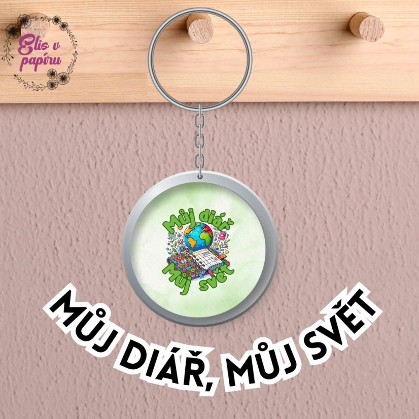 Stylová klíčenka "Můj diář, můj svět"