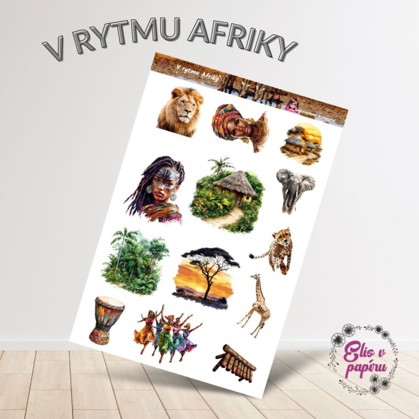 V rytmu Afriky | Samolepky do diáře