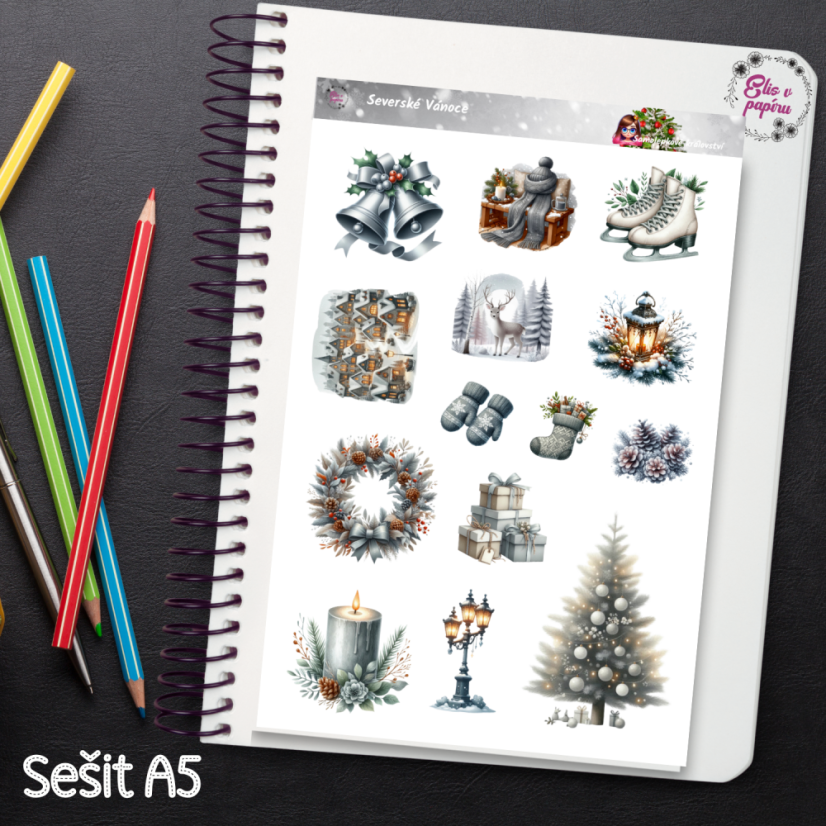 Severské Vánoce | Samolepky do diáře