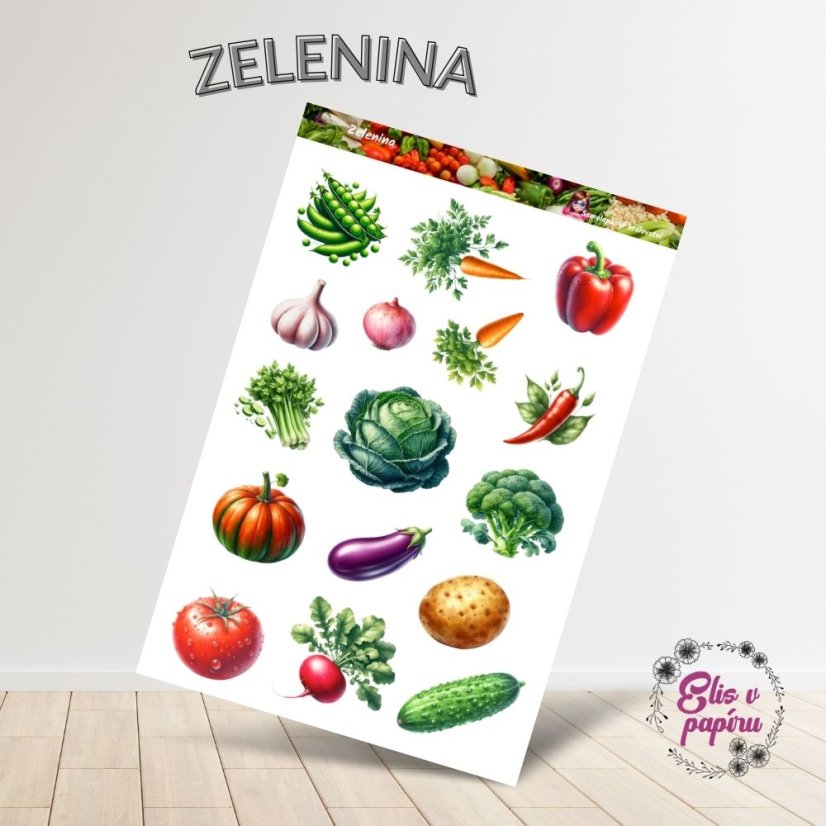 Zelenina | Samolepky do diáře