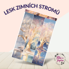 Lesk zimních stromů | Samolepky do diáře - obrázkové pásky