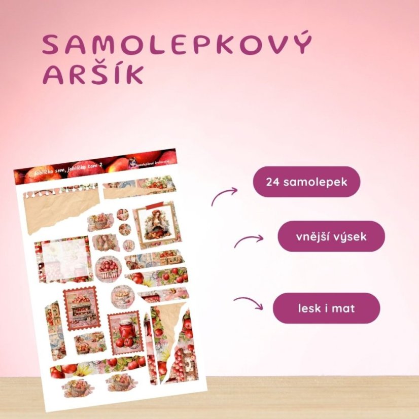 Jablíčka sem, jablíčka tam 2 | Samolepky do diáře