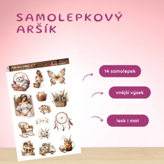 Boho léto v béžové | Samolepky do diáře