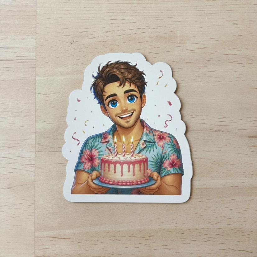 Tom s dortem | Maxi kusová samolepka pro diář i scrapbook
