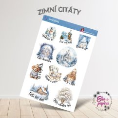 Zimní citáty | Samolepky do diáře