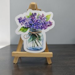 Šeřík ve váze | Samolepka do diáře