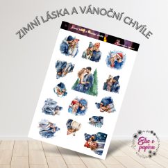Zimní láska a vánoční chvíle | Samolepky do diáře