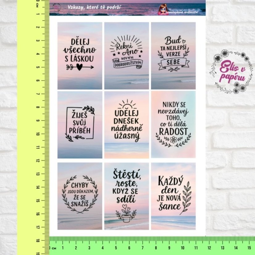 Vzkazy, které tě podrží | Samolepky do diáře