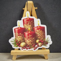 Klid přichází se svíčkami | Samolepka do diáře