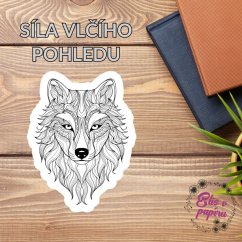 Síla vlčího pohledu | Omalovánka | Velká vybarvovací samolepka
