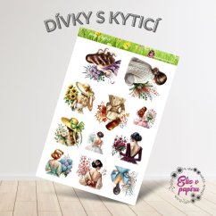 Dívky s kyticí | Samolepky do diáře