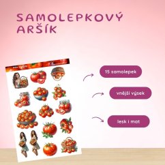 Dívka s rajčaty | Samolepky do diáře